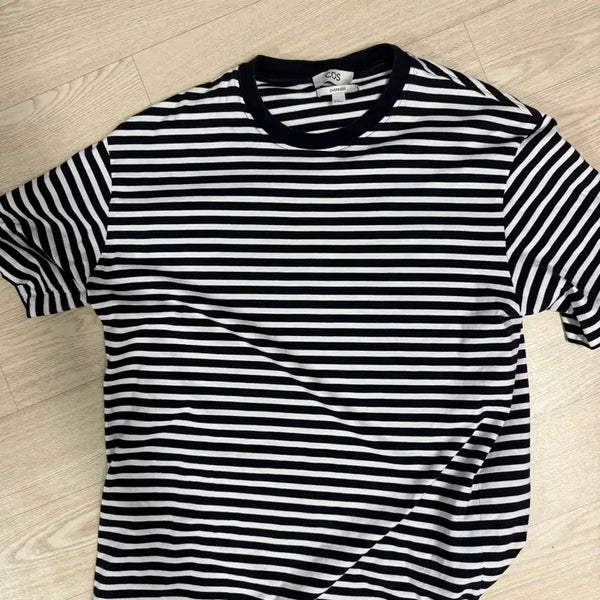 [BUNJANG] COS Oversized Fit Striped Short Sleeve T-Shirt - Size M / Cos 오버사이즈 반팔 M