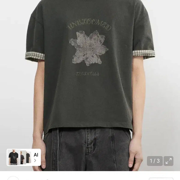 [BUNJANG] Begin202 Dry Flower Crop T-shirt Size 2 (100) / 비긴202 드라이 플라워 크롭 티셔츠