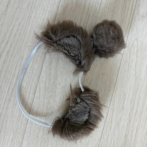 [BUNJANG] 20cm Plush Doll Bear Ears & Tail Set (Clip-on) / 20cm 솜인형 곰돌이 귀 꼬리 (집게)