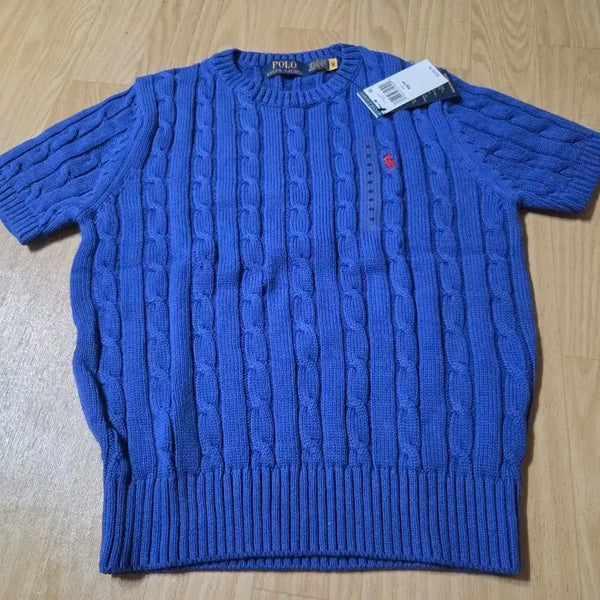[BUNJANG] Polo Ralph Lauren Cable Knit Sweater Blue XS / 폴로 랄프로렌 케이블 니트 블루 xs