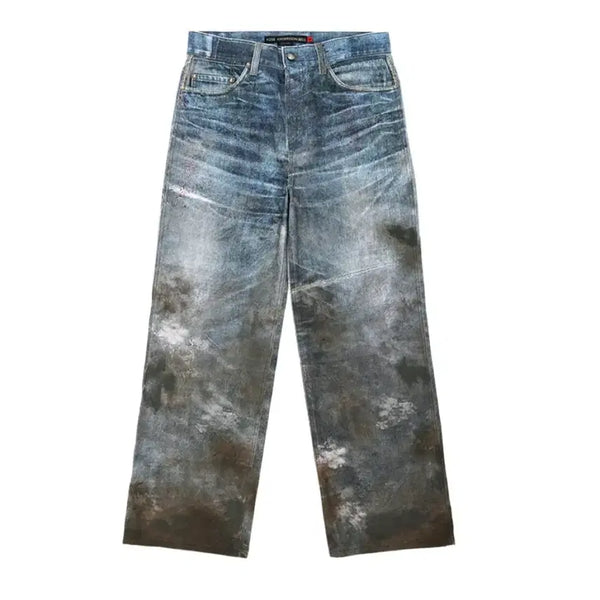 [BUNJANG] Andersson Bell Unisex Festival Mud Printed Jeans / [34] 앤더슨벨 UNISEX 페스티벌 머드 프린티드 청바지