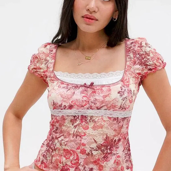[BUNJANG] Urban Outfitters Pink Lace Top / Urban outfitters lace top (pink)