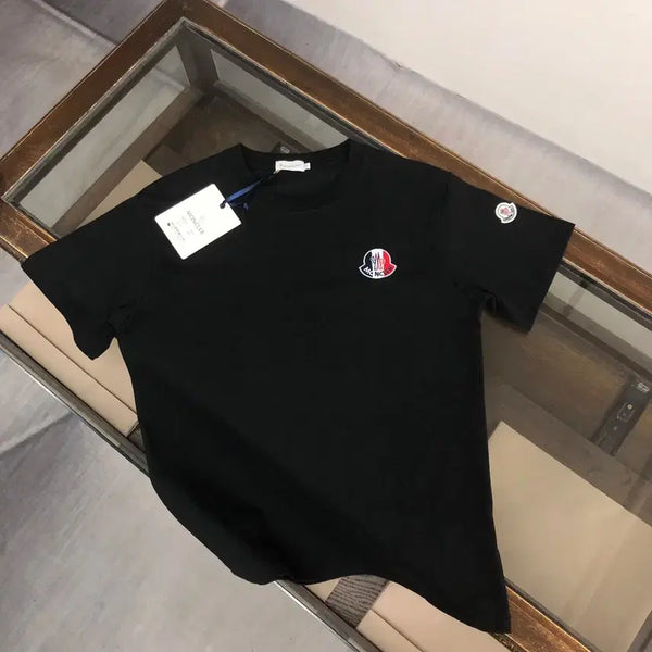 [BUNJANG] Moncler Pique Short Sleeve Round Neck T-Shirt / 몽클레어 디테일 피케 반팔 라운드넥 반팔티셔츠