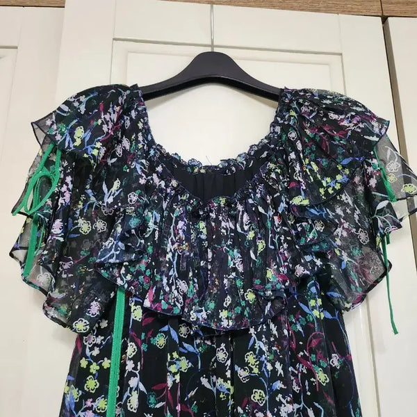 [BUNJANG] Ozscecon Floral Pattern Mini Dress / 오즈세컨원피스