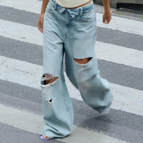 [BUNJANG] Zara Double-Waisted Mid-Rise TRF Jeans / 자라 바지-JEANS CINTURA DOBLADA TRF 미드라이즈