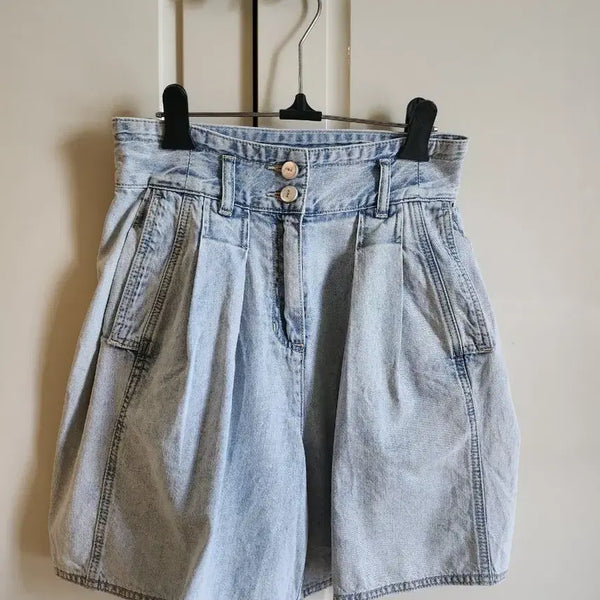 [BUNJANG] Osecon High-Waist Denim Shorts / 오즈세컨  하이웨스트 반바지