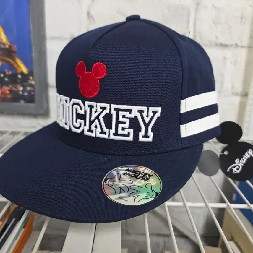 [BUNJANG] Disney Mickey Mouse Snapback Hat Navy One Size / 디즈니 미키마우스 스냅백 모자  네이비 (58프리사이즈) KH28