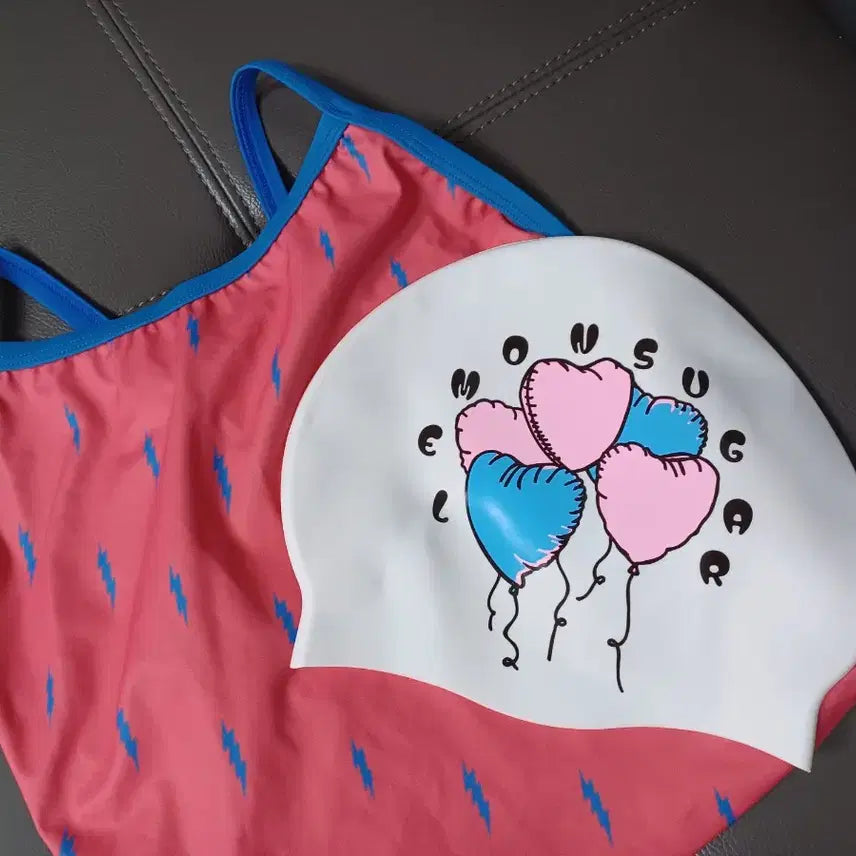 [BUNJANG] Swimsuit and Swim Cap Set / 수영복 수모 세트