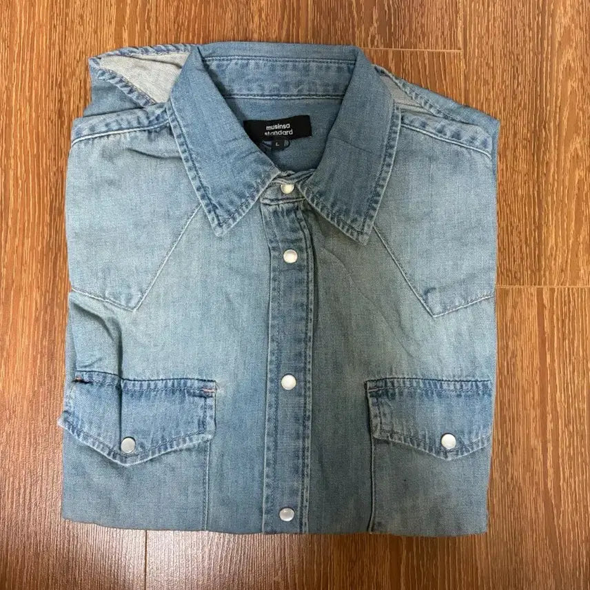 [BUNJANG] Mutandard Western Shirt Light Indigo L / 무탠다드 웨스턴셔츠 라이트인디고 L