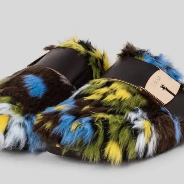 [BUNJANG] Scholl Fur Mules Shoes 245 / 새상품) Scholl 숄 뮬 퍼 신발 245