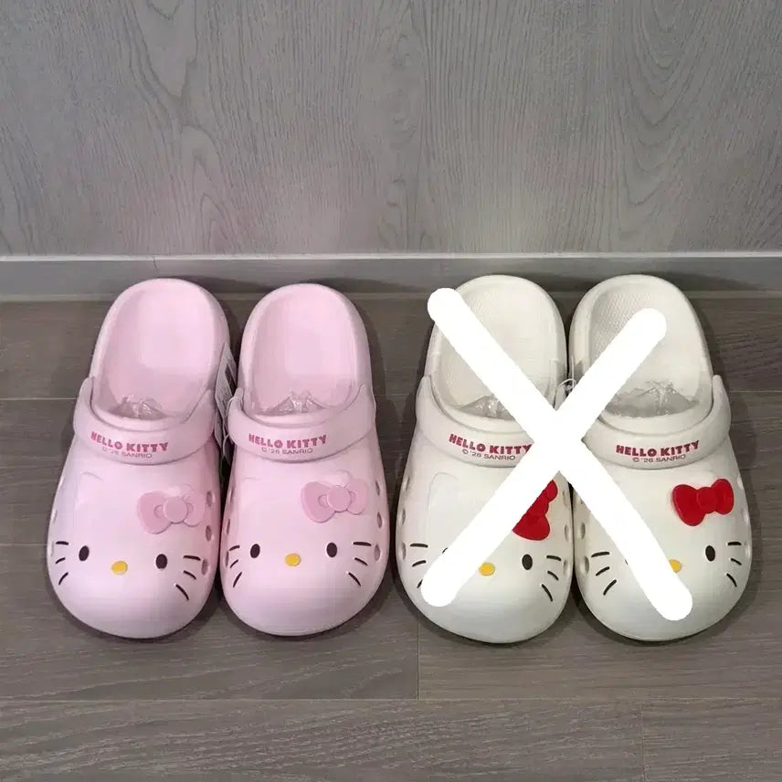 [BUNJANG] Hello Kitty Crocs Platform Slippers / 헬로키티 크록스 통굽 슬리퍼 키티 신발
