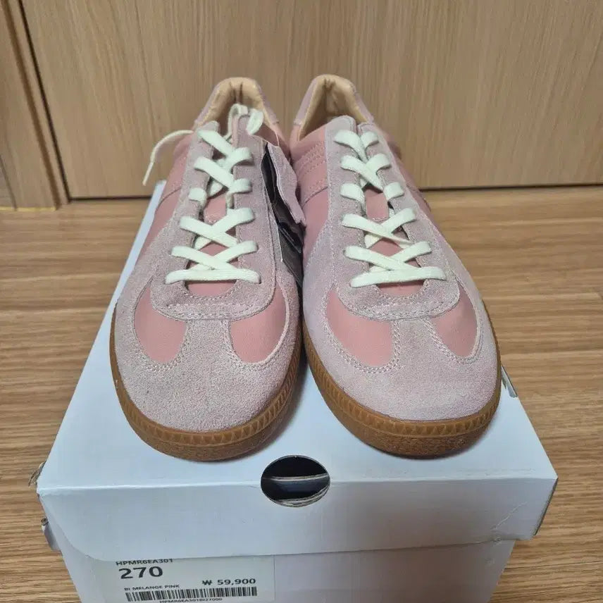 [BUNJANG] Spao German Army Sneakers Mélange Pink 270 / [새상품] 슈펜 독일군 스니커즈 멜란지핑크 270