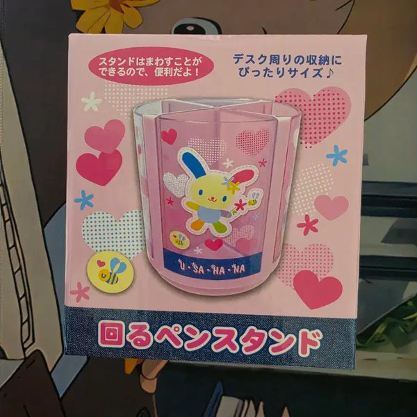 [BUNJANG] Sanrio Usahana Rotating Pen Stand / (정품)우사하나 회전 펜 스탠드 소품꽂이