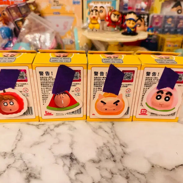 [BUNJANG] Crayon Shin-chan Fruit Basket Figure Set (4 Types) / 짱구는못말려 과일바구니 피규어 4종 세트 (짱구 맹구 부리부리 짱아)
