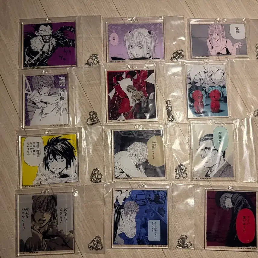 [BUNJANG] Death Note DMM Kuji E Prize Acrylic Keychain Set / 데스노트 dmm 쿠지 e상 아크릴 키링 12개 하위상