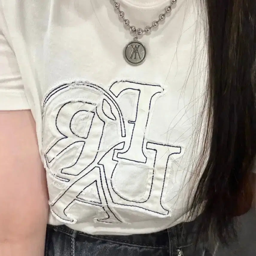 [BUNJANG] Frenada White Short-Sleeve T-Shirt / 프렌다 화이트 반팔티