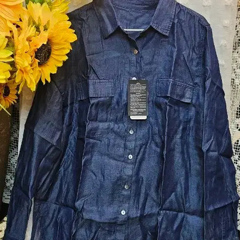 [BUNJANG] 100% Tencel Denim Shirt / 텐셀인견100프로청량한 느낌의 데님 셔츠
