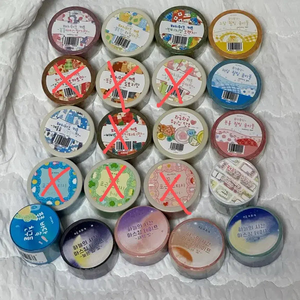 [BUNJANG] Orange Pocket Full Roll Masking Tape Collection / 오렌지포켓 통마테 모음 다꾸 마스킹테이프 처분 마테