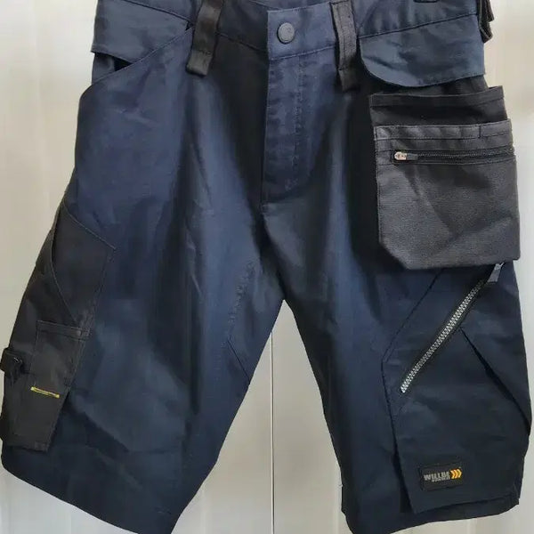 [BUNJANG] WILLBE Cordura Work Half Pants Navy + Detachable Pouch (Size 30-32) / WILLBE 윌비 워크 하프팬츠 네이비 + 부착형 파우치 30~32사이즈