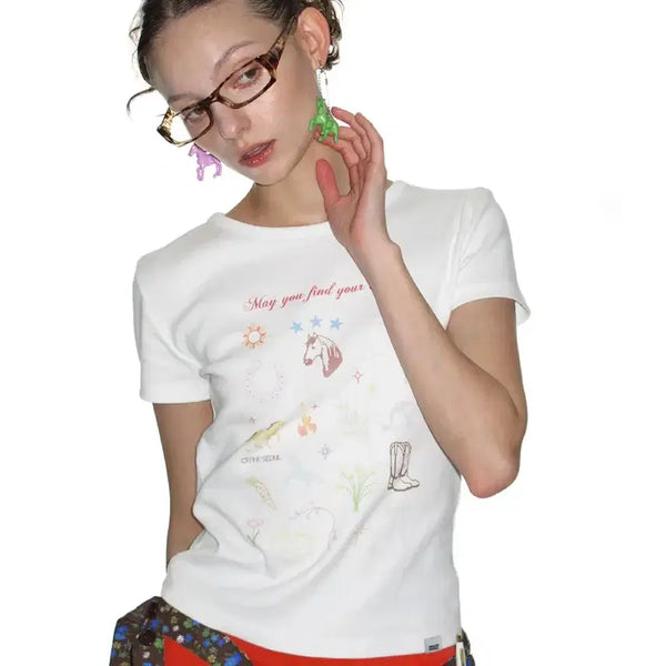 [BUNJANG] Crank Fire Horse Wish T-Shirt / 크랭크 파이어 홀스 위시 티