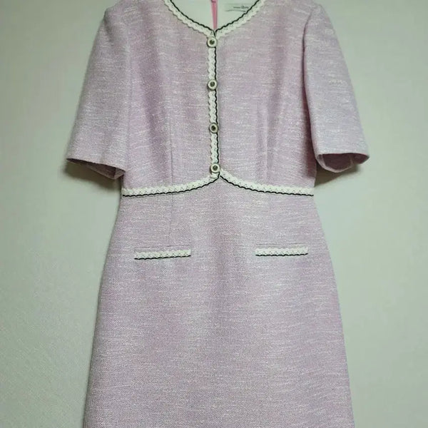 [BUNJANG] Roem Tweed Short Sleeve Dress / 로엠 트위드 반팔 원피스