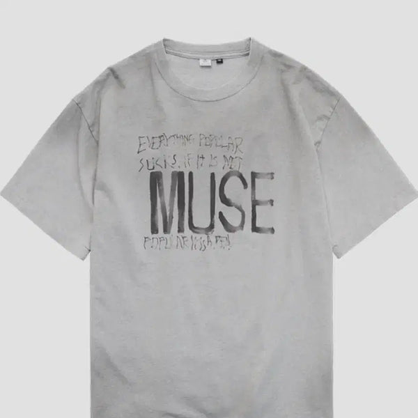 [BUNJANG] Poleritus 1011 Mac Muse T-Shirt Melange Grey Size 3 / 폴리테루 1011 마카 뮤즈 티셔츠 멜란지 그레이 3사이즈