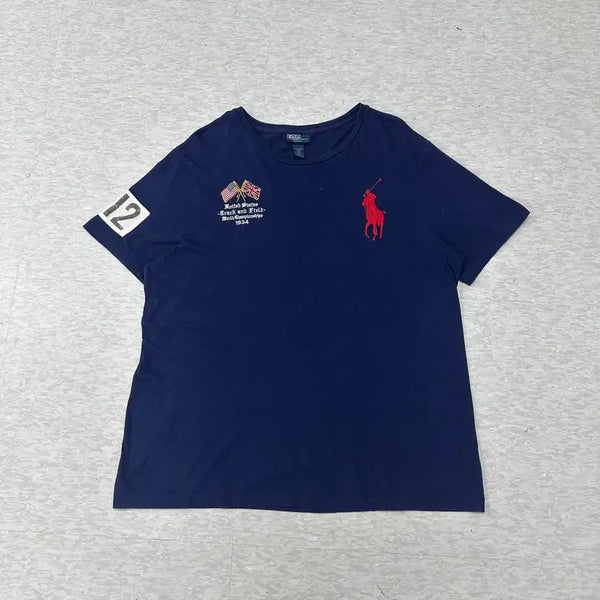[BUNJANG] Polo Ralph Lauren Big Pony Track & Field T-Shirt Navy / 폴로 랄프로렌 빅포니 트랙&필드 반팔 티셔츠 (네이비)