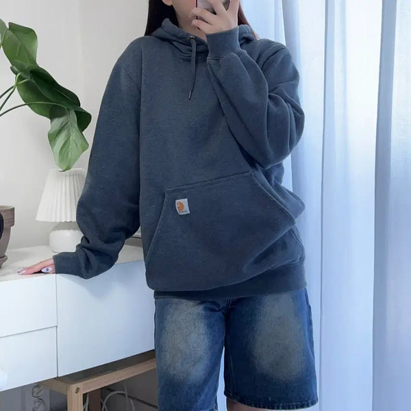 [BUNJANG] Carhartt Charcoal Fleece Hoodie Original S / 칼하트 챠콜 기모 후드티 [ 오리지널S ]