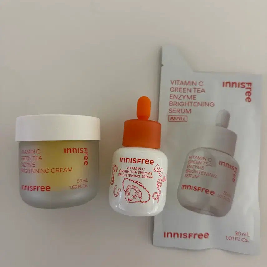 [BUNJANG] Innisfree Vitamin C Green Tea Enzyme Serum & Cream Set / 이니스프리 비타민C 그린티엔자임 세럼 크림 팝니다