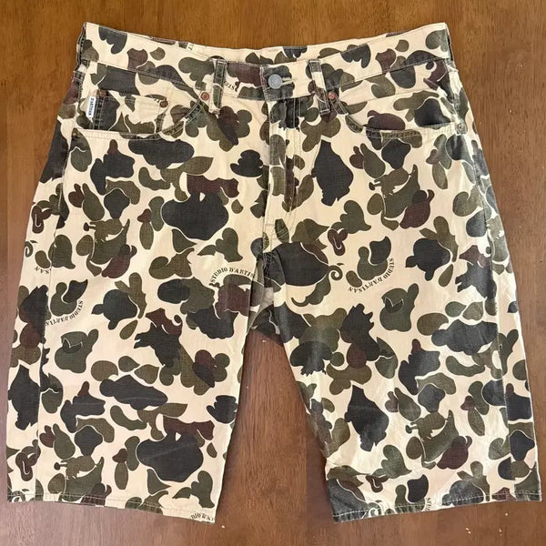 [BUNJANG] Studio D'Artisan Pig Camo Cotton Shorts Size 34 (Fits 32-33) / Studio D Artisan SDA 피그 카모 쇼츠 34 실측32-33