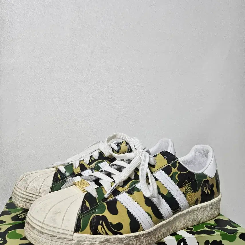 [BUNJANG] Adidas x BAPE Superstar 80s Green Camo / 아디다스 x 베이프 슈퍼스타 80s 그린 카모 270