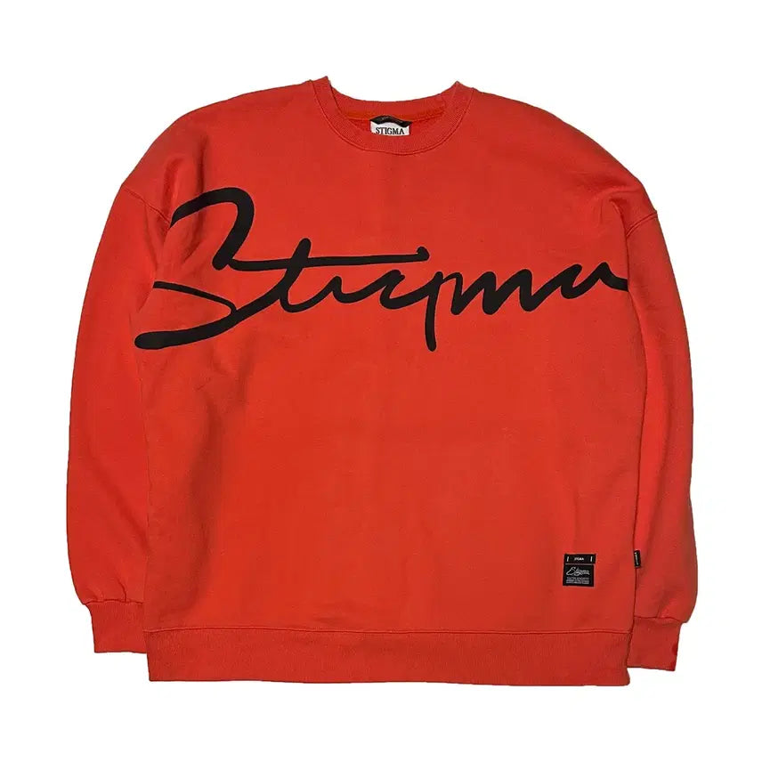 [BUNJANG] Stigma Orange Smile Sweatshirt XL / 스티그마 오렌지 스마일 맨투맨