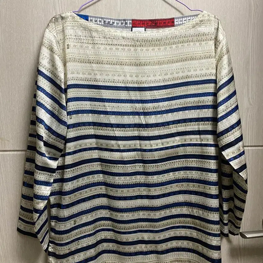 [BUNJANG] Jean Paul Gaultier Striped Pattern Unique T-Shirt / 장폴고티에 유니크 티셔츠