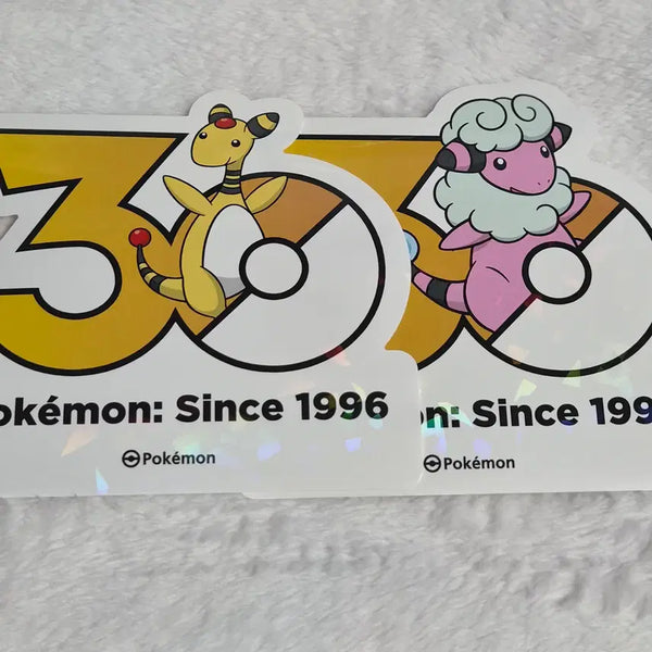[BUNJANG] Pokemon 30th Anniversary Logo Stickers (Bonsong, Zwellious) - Open Box / 포켓몬 30주년 로고 스티커 보송송, 전룡 판매합니다.
