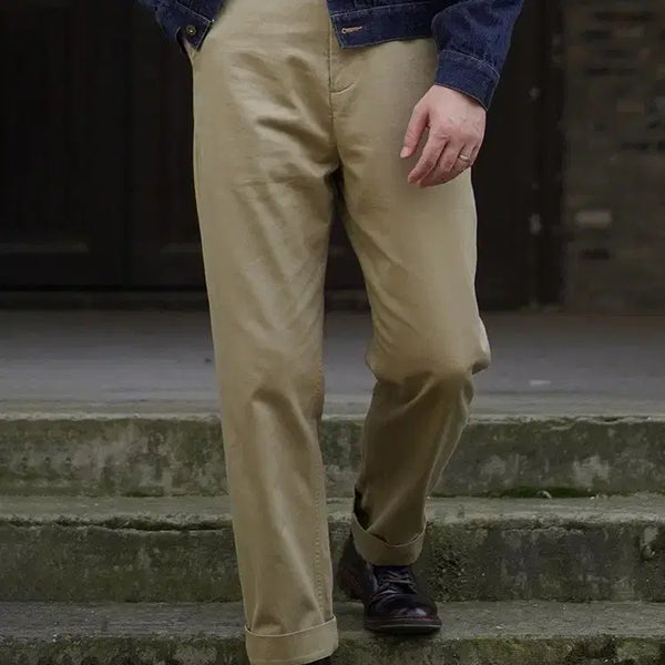 [BUNJANG] COSAT Officer Chino Pants Beige & Brown / 코삿 COSAT 오피서 치노팬츠 52