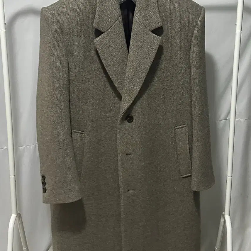 [BUNJANG] TAILLE HERRINGBONE Single Breasted Overcoat / [판매]타일레 / 헤링본 코트 / 2