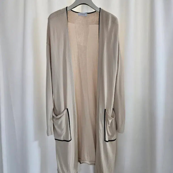 [BUNJANG] TIME Beige Long Cardigan / 타임 롱 가디건