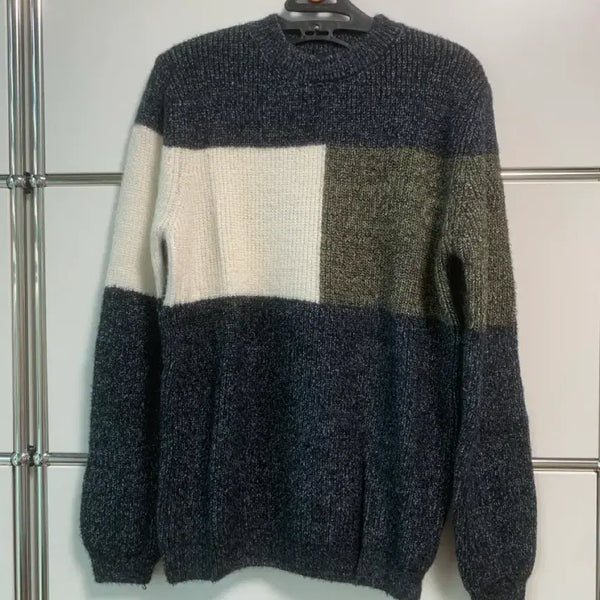 [BUNJANG] Colorblock Knit Sweater / 남성 니트 남자니트 배색니트 남친룩