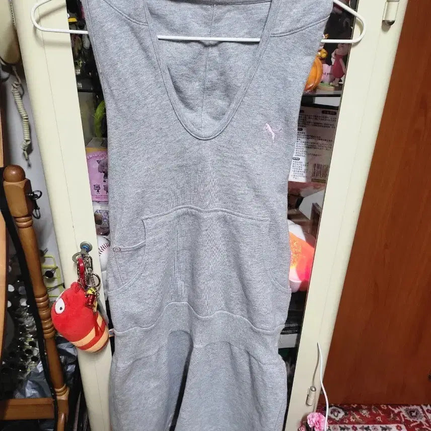 [BUNJANG] Puma Sleeveless Hoodie Dress Gray / 퓨마 민소매 후드 원피스 그레이