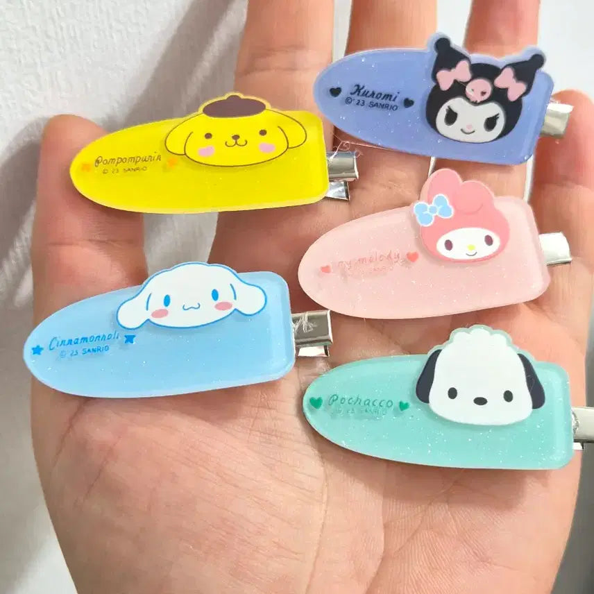 [BUNJANG] Sanrio Hair Pins and Headband Accessory Set (5 pieces) / 산리오 머리핀 머리띠 악세사리 5개세트