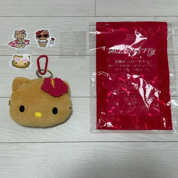 [BUNJANG] Sweet Magazine August 2025 Issue Tanning Kitty Pouch & Sticker Set / Sweet 스위트 2025년 8월호 태닝키티 파우치&스티커