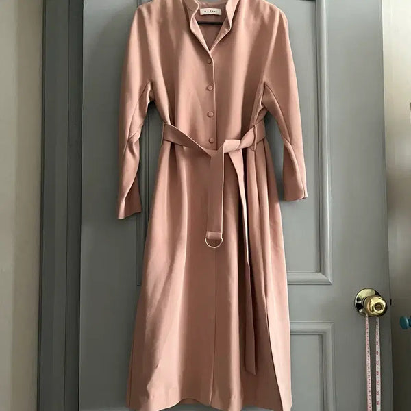 [BUNJANG] MICHAA Belted Open-Back Pleated Dress / 미샤 벨티드 뒤트임 플리츠 원피스 호칭 85-97-160사이즈