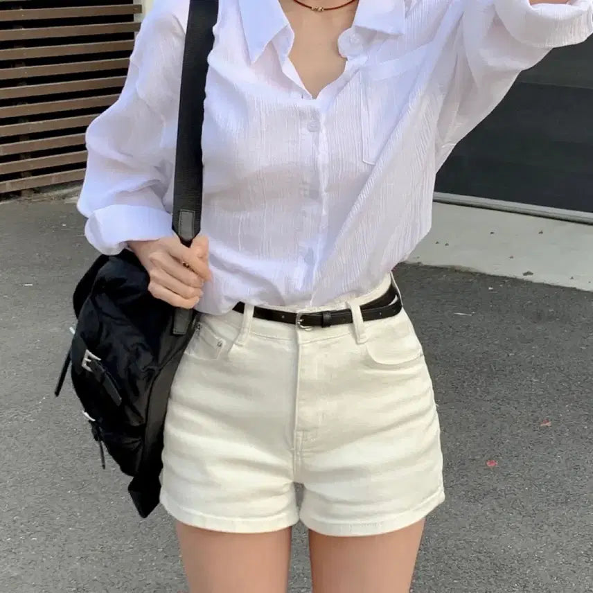 [BUNJANG] Modi Mood High-Waist Short Pants (Size S) / (새상품) 모디무드 하이웨스트 숏팬츠
