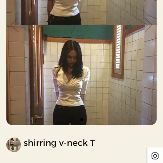 [BUNJANG] Ivoryet Shirring T-Shirt Black / 아이보렛 셔링 티 블랙