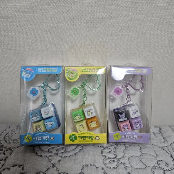[BUNJANG] Sanrio LED Keycap Charm - Kuromi, Pochacco, Cinnamoroll, Pompompurin / [재입고] 산리오 led 키캡 키링 쿠로미 포차코 시나모롤 폼폼푸린