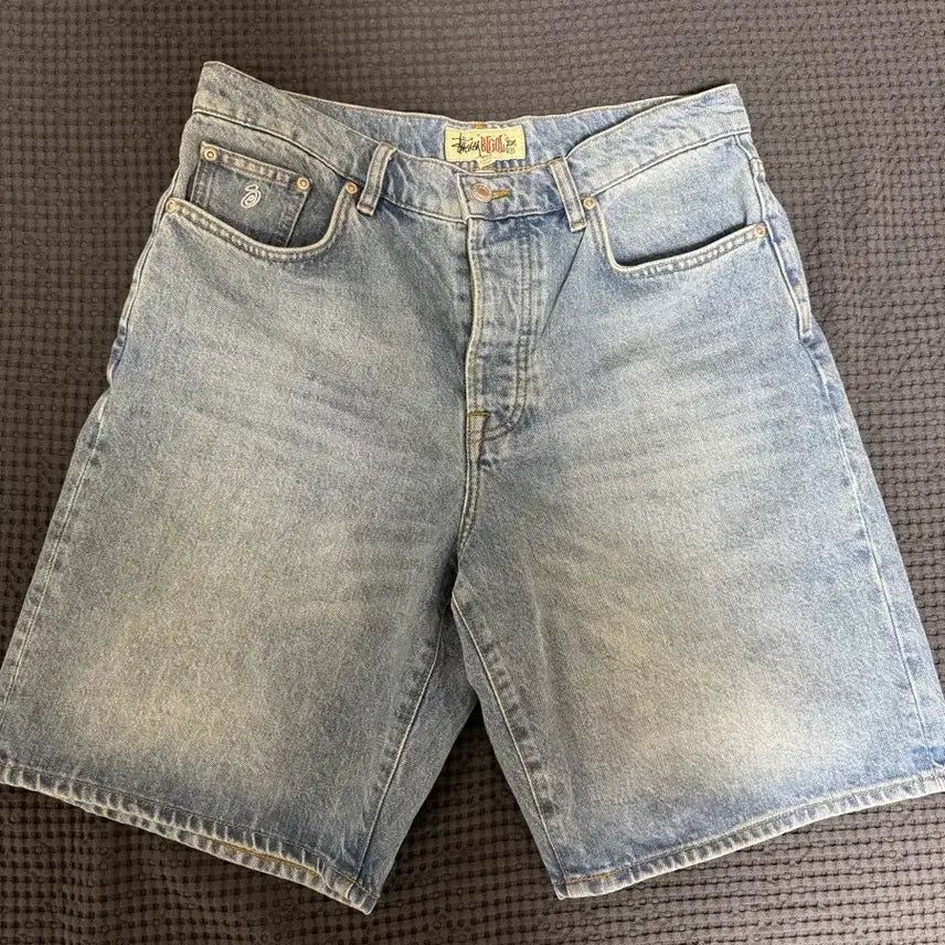 [BUNJANG] Stussy Denim Big Ol Shorts Washed Blue / [30] 스투시 데님 빅 올 쇼츠 워시드 블루