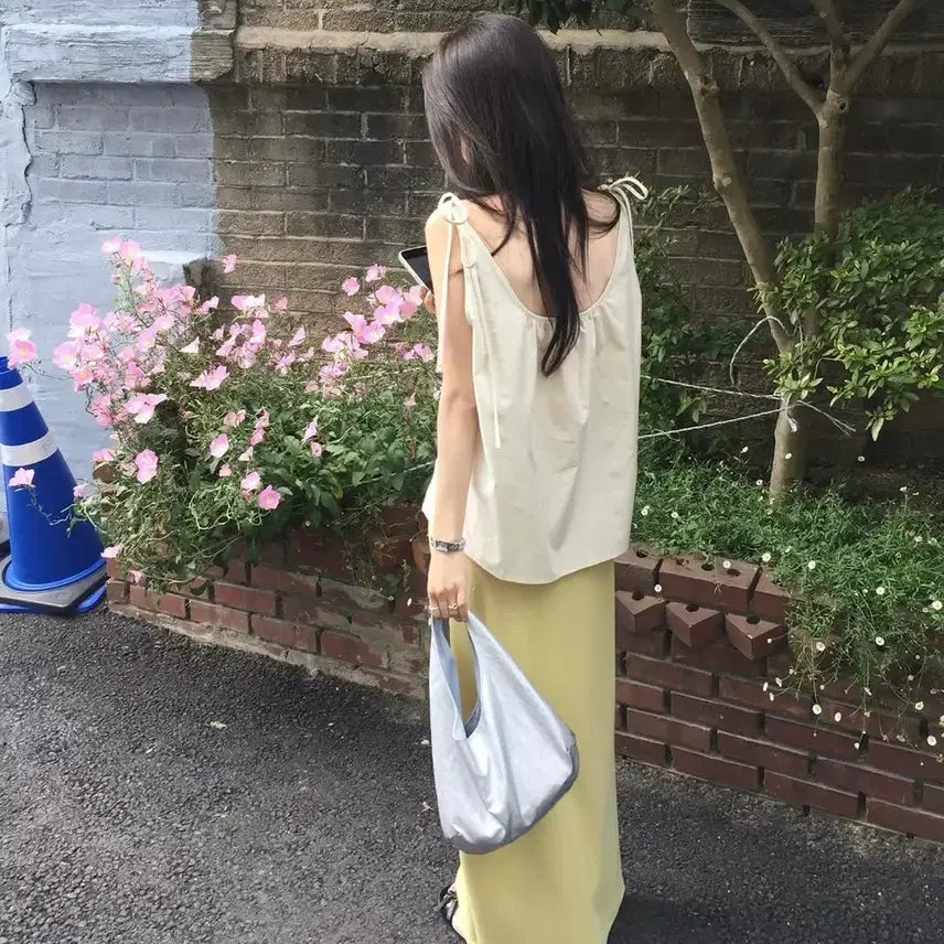 [BUNJANG] Nylon Shoulder Bag / 실버 숄더백