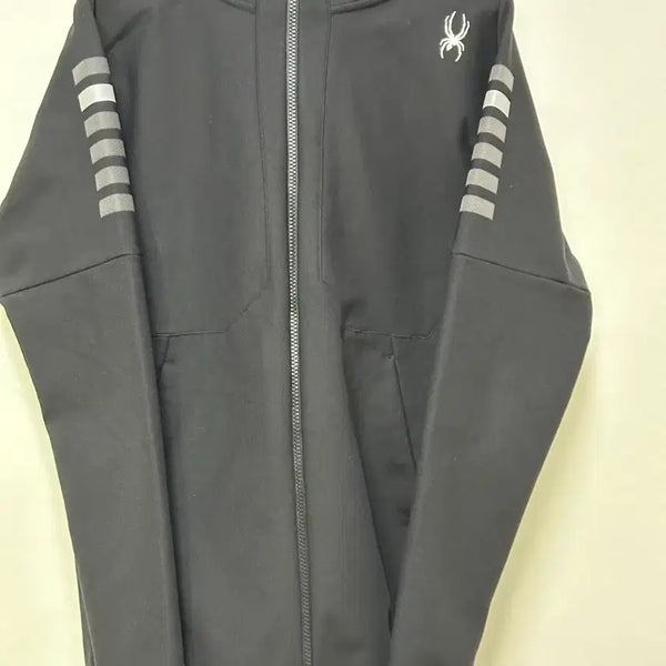 [BUNJANG] Spyder Black Hooded Zip-Up Jacket / 스파이더 후드 집업 검정