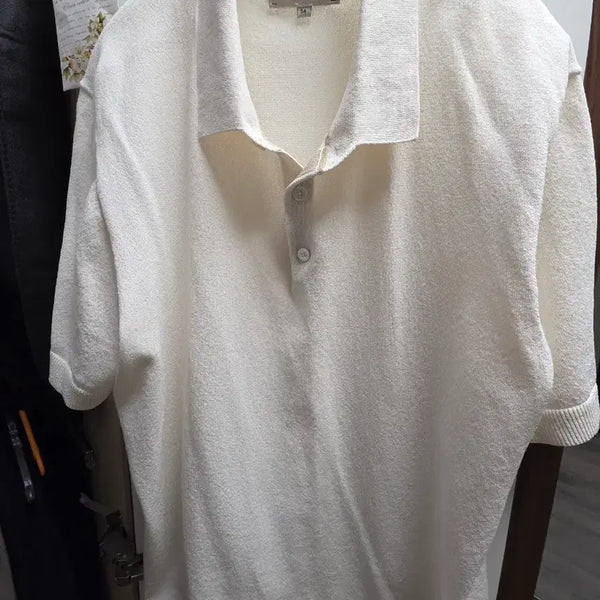 [BUNJANG] Henry Cotton's Hanji Ripple Knit Cream 115 / (상태좋음)헨리코튼 한지 리플리 니트(115)크림
