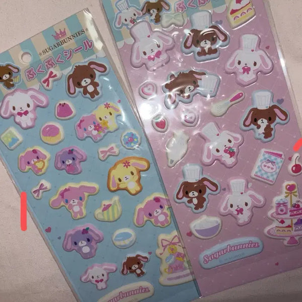 [BUNJANG] Sugabunnies Plush Stickers / 슈가바니즈 폭신 스티커